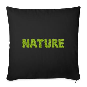 Nature - Sofa pillowcase 17,3'' x 17,3'' (45 x 45 cm) - black - Front