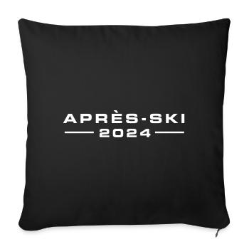 Après Ski 2024 - Sofa pillowcase 17,3'' x 17,3'' (45 x 45 cm) - black - Front