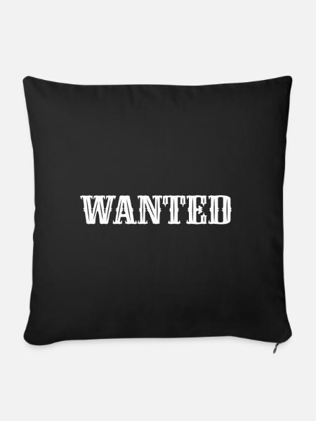 Wanted 4 - Sofakissenbezug 45 x 45 cm - Schwarz