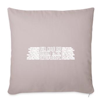 Maurer Mauern Baustelle - Sofakissenbezug 45 x 45 cm - helles Taupe - Vorne