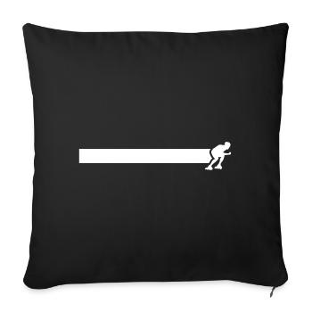 inline skating linie - Sofakissenbezug 45 x 45 cm - Schwarz - Vorne