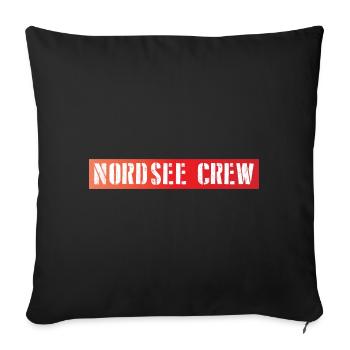 Équipage de la mer du Nord - Housse de coussin décorative 45 x 45 cm - noir - Devant