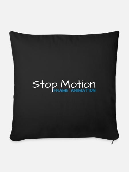 Stop Motion Animation Shirt Geschenk - Sofakissenbezug 45 x 45 cm - Schwarz