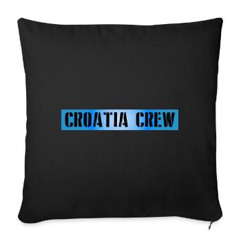 Croatia Crew - Sofa pillowcase 17,3'' x 17,3'' (45 x 45 cm) - black - Front