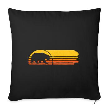 RETRO BEAR - Housse de coussin décorative 45 x 45 cm - noir - Devant