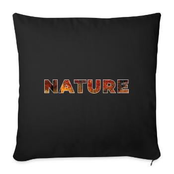 Nature - Sofa pillowcase 17,3'' x 17,3'' (45 x 45 cm) - black - Front