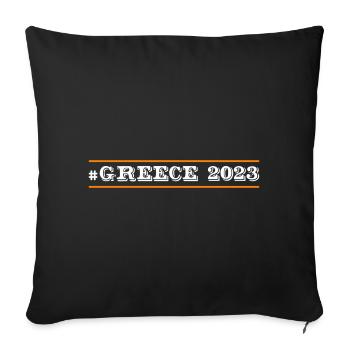 Greece 2023 - Sofakissenbezug 45 x 45 cm - Schwarz - Vorne