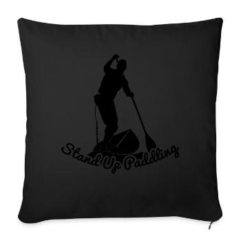 Stand Up Paddler - SUP Stand Up Paddling Gift - Sofa pillowcase 17,3'' x 17,3'' (45 x 45 cm) - black - Front