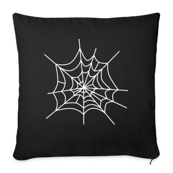 Cobweb spiderweb icon spiderweb icon - Sofa pillowcase 17,3'' x 17,3'' (45 x 45 cm) - black - Front
