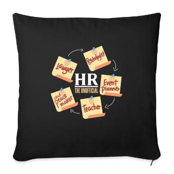 HR The Unofficial Lawyer Psychologist Event Planne - Sofakissenbezug 45 x 45 cm - Schwarz - Vorne