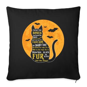 Halloween Cat Witch - Sofa pillowcase 17,3'' x 17,3'' (45 x 45 cm) - black - Front
