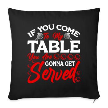 Ping Pong Player Table Tennis Coach Ping Pong - Sofa pillowcase 17,3'' x 17,3'' (45 x 45 cm) - black - Front
