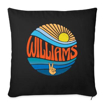 Williams Shirt Vintage Sunset Williams Groovy Tie - Sofa pillowcase 17,3'' x 17,3'' (45 x 45 cm) - black - Front