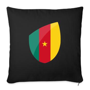 Drapeau Cameroun - Housse de coussin décorative 45 x 45 cm - noir - Devant