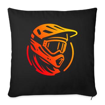 Mountain Biking Cyclist MTB Cycling Mountain Biker - Sofa pillowcase 17,3'' x 17,3'' (45 x 45 cm) - black - Front