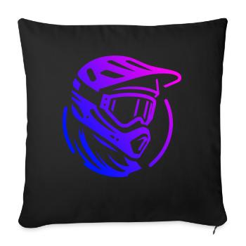 Cyclisme VTT Homme Cyclisme VTT - Housse de coussin décorative 45 x 45 cm - noir - Devant