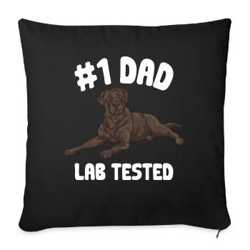 Chocolate Brown Labrador Retriever Dog - Sofa pillowcase 17,3'' x 17,3'' (45 x 45 cm) - black - Front