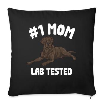 Chocolate Brown Labrador Retriever Dog - Sofa pillowcase 17,3'' x 17,3'' (45 x 45 cm) - black - Front