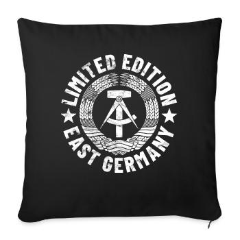 Armoiries de la RDA édition limitée Allemagne de l’Est Ossi - Housse de coussin décorative 45 x 45 cm - noir - Devant