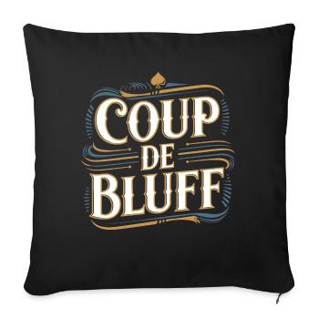 Coup de bluff - Housse de coussin décorative 45 x 45 cm - noir - Devant