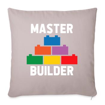 Brick Builder Brick Building Master Builder - Sofa pillowcase 17,3'' x 17,3'' (45 x 45 cm) - light taupe - Front