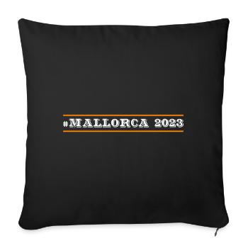 Majorque 2023 - Housse de coussin décorative 45 x 45 cm - noir - Devant