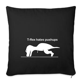 T-Rex a des pressions - Housse de coussin décorative 45 x 45 cm - noir - Devant