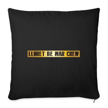 Lloret De Mar Crew - Sofa pillowcase 17,3'' x 17,3'' (45 x 45 cm) - black - Front