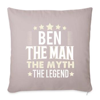 Ben - Housse de coussin décorative 45 x 45 cm - taupe clair - Devant