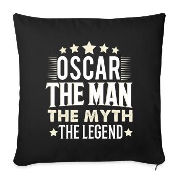 Oscar - Sofa pillowcase 17,3'' x 17,3'' (45 x 45 cm) - black - Front