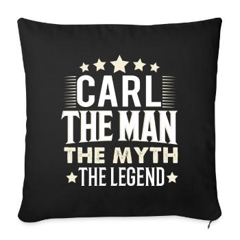 Carl - Sofa pillowcase 17,3'' x 17,3'' (45 x 45 cm) - black - Front
