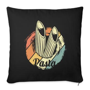 pasta - Sofa pillowcase 17,3'' x 17,3'' (45 x 45 cm) - black - Front