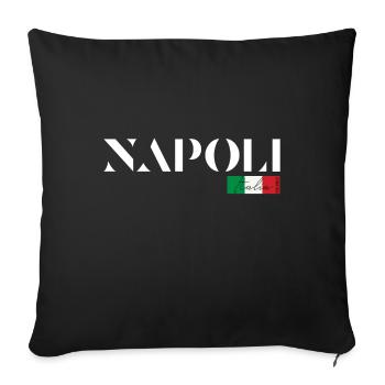 NAPLES NAPOLI ITALIE ÎLES DE VACANCES (f) - Housse de coussin décorative 45 x 45 cm - noir - Devant