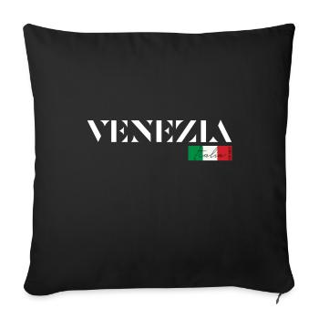 VENICE VENEZIA ITALIA ITALY HOLIDAY (f) - Sofa pillowcase 17,3'' x 17,3'' (45 x 45 cm) - black - Front