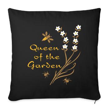 Queen of the Garden - Sofakissenbezug 45 x 45 cm - Schwarz - Vorne