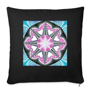 LMNArt - Housse de coussin décorative 45 x 45 cm - noir - Devant