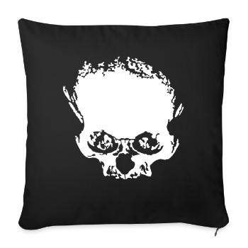 Totenkopf - Sofakissenbezug 45 x 45 cm - Schwarz - Vorne