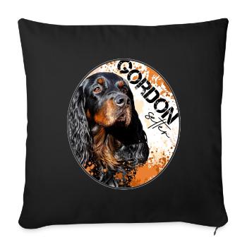 Gordon Setter Splash - Housse de coussin décorative 45 x 45 cm - noir - Devant