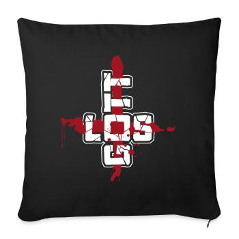 gottlos - Sofakissenbezug 45 x 45 cm - Schwarz - Vorne