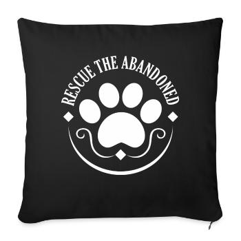 Helping Animals Rescue Cats Chiens Refuge - Housse de coussin décorative 45 x 45 cm - noir - Devant