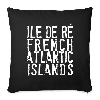 Ile de Ré French Atlantic Islands - Housse de coussin décorative 45 x 45 cm - noir - Devant