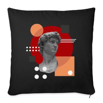 David - Sofa pillowcase 17,3'' x 17,3'' (45 x 45 cm) - black - Front