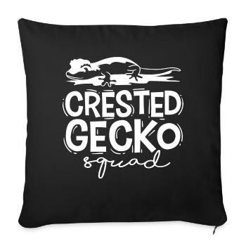 Geckos huppés, lézards, reptiles, animaux sauvages - Housse de coussin décorative 45 x 45 cm - noir - Devant