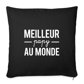Meilleur papy au monde - Housse de coussin décorative 45 x 45 cm - noir - Devant