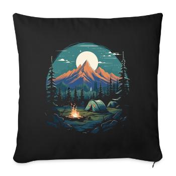 Forest Nature Trekking Adventure - Sofa pillowcase 17,3'' x 17,3'' (45 x 45 cm) - black - Front