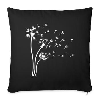 Pusteblume Dandelion Flower Umbrellas Fly - Sofa pillowcase 17,3'' x 17,3'' (45 x 45 cm) - black - Front