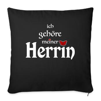 Domina Herrin Eigentum - Sofakissenbezug 45 x 45 cm - Schwarz - Vorne