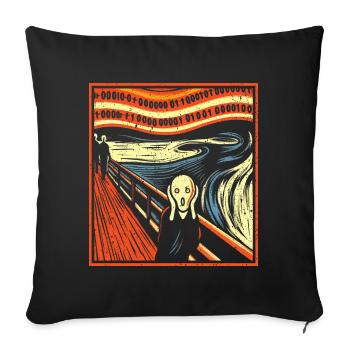 Classical Art - Artistic Data Revolution - Sofa pillowcase 17,3'' x 17,3'' (45 x 45 cm) - black - Front