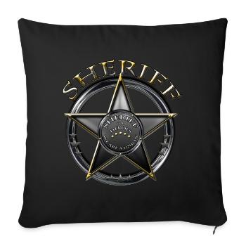 Shérif pour les héros - Housse de coussin décorative 45 x 45 cm - noir - Devant