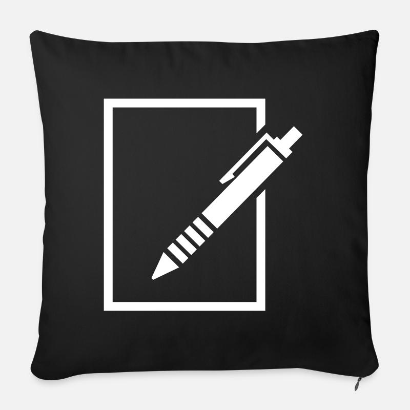 Stift - Sofakissenbezug 45 x 45 cm - Schwarz